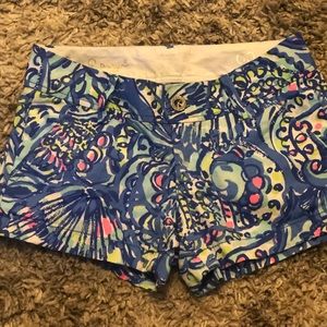 Lilly Pulitzer 3” Walsh shorts size 00 Shell Print